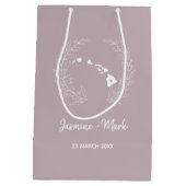 Jubileum van het Hawaii State Silhouette Wedding Medium Cadeauzakje (Achterkant)