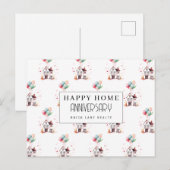 Jubileum van het huis Huis Ballonnen Vastgoed Briefkaart (Voorkant / Achterkant)