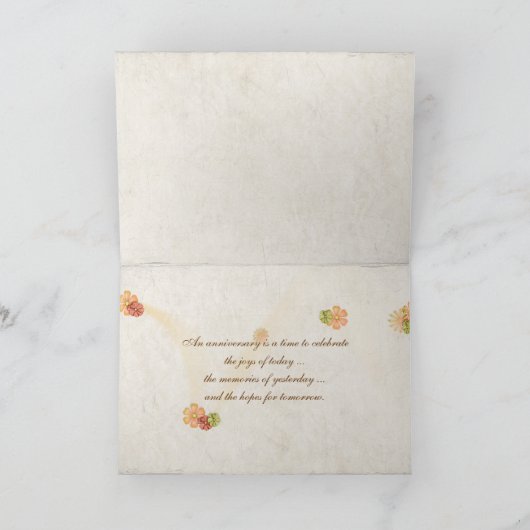 Jubileum van het huwelijk kaart (Binnen)