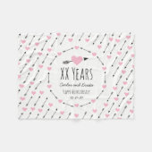 Jubileum van het huwelijk op persoonlijke titel fleece deken (Voorkant (Horizontaal))