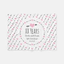 Jubileum van het huwelijk op persoonlijke titel fleece deken