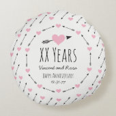 Jubileum van het huwelijk op persoonlijke titel rond kussen (Achterkant)