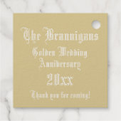 Jubileum van het huwelijk verlicht Letter B-monogr Bedankjes Labels (Achterkant)