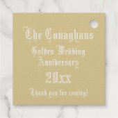 Jubileum van het huwelijk Verlichtingsbrief C Mono Bedankjes Labels (Achterkant)