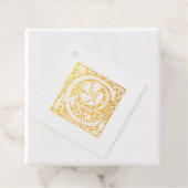 Jubileum van het huwelijk Verlichtingsbrief C Mono Bedankjes Labels (Met doos)