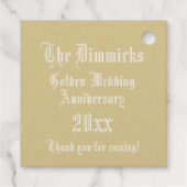 Jubileum van het huwelijk Verlichtingsbrief D Mono Bedankjes Labels (Achterkant)