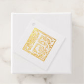 Jubileum van het huwelijk Verlichtingsbrief E Mono Bedankjes Labels (Met doos)