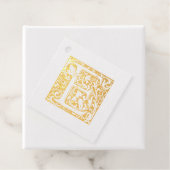 Jubileum van het huwelijk Verlichtingsbrief E Mono Bedankjes Labels (Met doos)