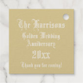 Jubileum van het huwelijk Verlichtingsbrief H Mono Bedankjes Labels (Achterkant)