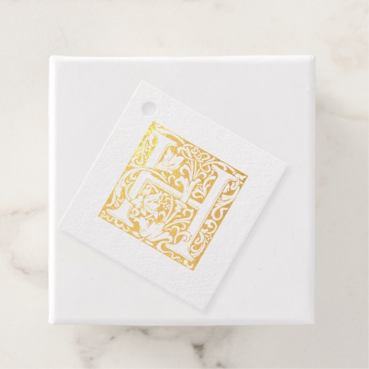 Jubileum van het huwelijk Verlichtingsbrief H Mono Bedankjes Labels (Met doos)