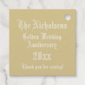 Jubileum van het huwelijk Verlichtingsbrief N Mono Bedankjes Labels (Achterkant)