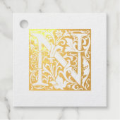 Jubileum van het huwelijk Verlichtingsbrief N Mono Bedankjes Labels (Voorkant)