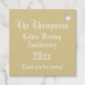 Jubileum van het huwelijk Verlichtingsbrief T Mono Bedankjes Labels (Achterkant)