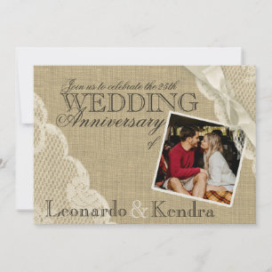 Jubileum van het Lace Wedding Kaart