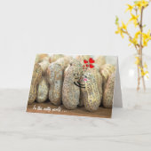 Jubileum van het paardenhuwelijk kaart (Gele Bloem)