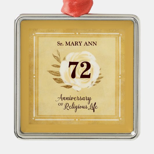  Jubileum van het religieuze leven Nun Metalen Ornament (Voorkant)