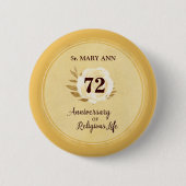 Jubileum van het religieuze leven Nun Ronde Button 5,7 Cm (Voorkant)