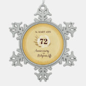 Jubileum van het religieuze leven Nun Tin Sneeuwvlok Ornament (Voorkant)