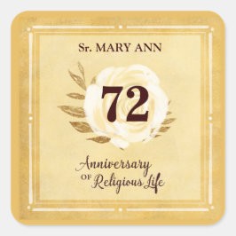  Jubileum van het religieuze leven Nun Vierkante Sticker
