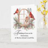 Jubileum van het verlies van geliefde kardinaal kaart (Gele Bloem)