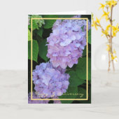 Jubileum van het vijfde bruiloft wust Paarse hydra Kaart (Gele Bloem)