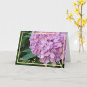 Jubileum van het vijfde bruiloft wust Paarse Hydra Kaart (Gele Bloem)
