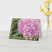 Jubileum van het vijfde huwelijk wint roze hydrang kaart (Gele Bloem)