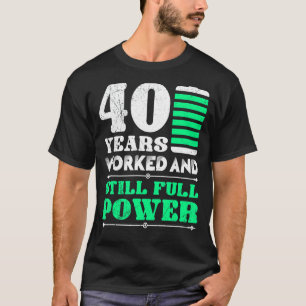 Jubileum van het werk 40 jaar het Jubileum van het T-shirt