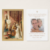 Jubileum van katholieke bruiloft Heilige Kaart (Voorkant /achterkant)