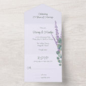 Jubileum van Lavender Eucalyptus All In One Uitnodiging (Binnen)