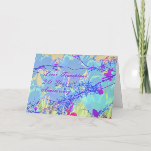 Jubileum van levertransplantatie, 20 jaar kaart (Voorkant)