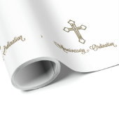 Jubileum van Ordination, Cross on Starburst Cadeaupapier (Rol Hoek)