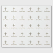 Jubileum van Ordination, Cross on Starburst Cadeaupapier (Vlak)
