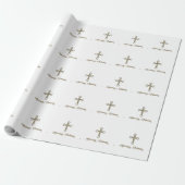 Jubileum van Ordination, Cross on Starburst Cadeaupapier (Uitgerold)