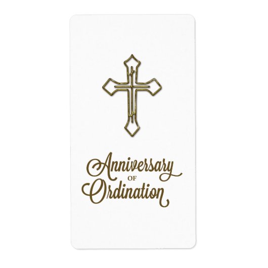 Jubileum van Ordination, Cross on Starburst Etiket (Voorkant)