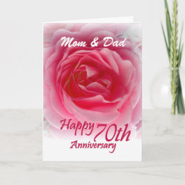 Jubileum van OUDERS zeventigste met Roze nam toe Kaart