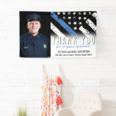 Jubileum van politie Pensionering Foto blauwe lijn Spandoek (Insitu)