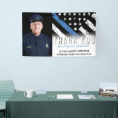 Jubileum van politie Pensionering Foto blauwe lijn Spandoek (Beurs)