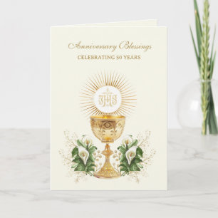 Jubileum van priesterwijding van katholieke priest kaart