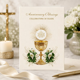 Jubileum van priesterwijding van katholieke priest kaart