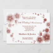 Jubileum van Red Cherry Blossom Kaart (Voorkant)