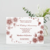 Jubileum van Red Cherry Blossom Kaart (Staand voorkant)