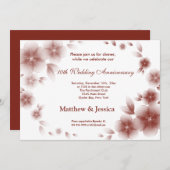 Jubileum van Red Cherry Blossom Kaart (Voorkant / Achterkant)