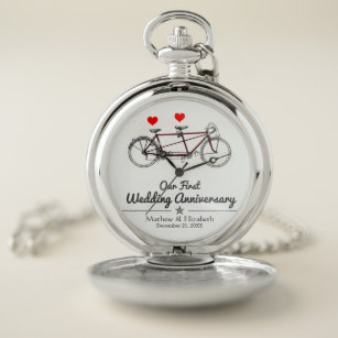  Jubileum van tandem Bicycle Custom Wedding  Zakhorloge
