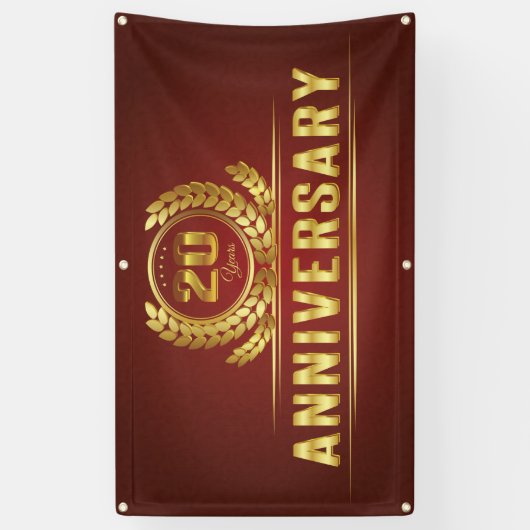 Jubileum van twintig jaar spandoek (Verticaal)