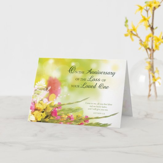Jubileum van Verlies van de Dood van de Geliefde,  Kaart (Gele Bloem)