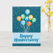 Jubileum van werknemers 3 jaar - Confetti van luch Kaart (Gele Bloem)