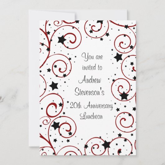 Jubileum van werknemers Luncheon Uitnodigingen (Voorkant)