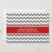Jubileum van werknemers Uitnodiging Gray Chevron (Voorkant)