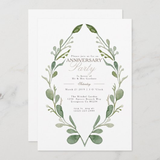 Jubileum van Whimsical | Uitnodiging (Voorkant / Achterkant)